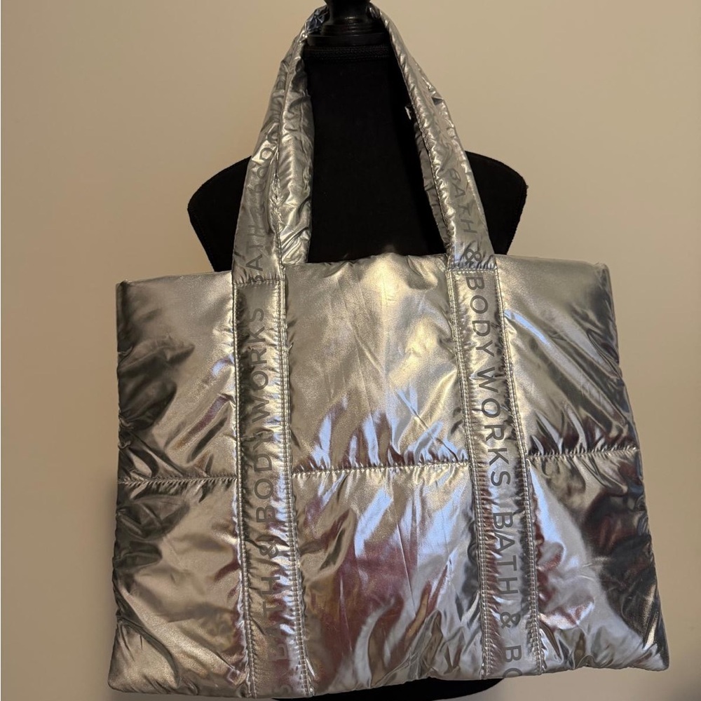 Bath & Body Works Metallic Silver Tote - Picture 4 of 6